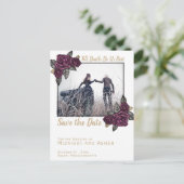 Bis der Tod uns Teil der gotischen Rose Save the D Ankündigungspostkarte (Stehend Vorderseite)