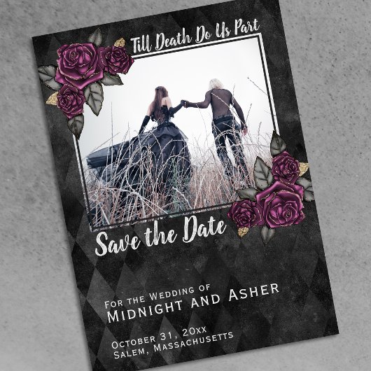Bis der Tod uns Teil der gotischen Rose Save the D Date