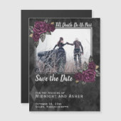 Bis der Tod uns Teil der gotischen Rose Save the D Magneteinladung (Vorne/Hinten)