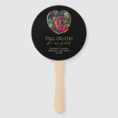 Bis der Tod uns Teil des Herzens Halloween Gold Fächer (Rückseite)