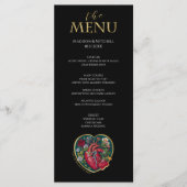 Bis der Tod uns Teil des Herzens Halloween Gold Menükarte (Vorderseite)