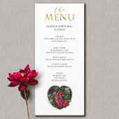 Bis der Tod uns Teil des Herzens Halloween Gold Menükarte