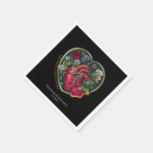 Bis der Tod uns Teil des Herzens Halloween Gold Serviette (Ecke)