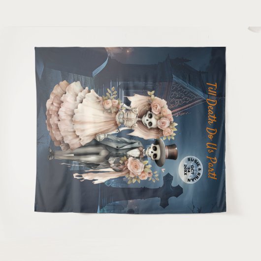 Bis der Tod uns Teil Halloween Hangabend Wandteppich (Vorderseite (Horizontal))