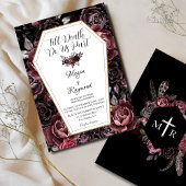 Bis der Tod uns Teil macht | Black Dark Goth Weddi Einladung