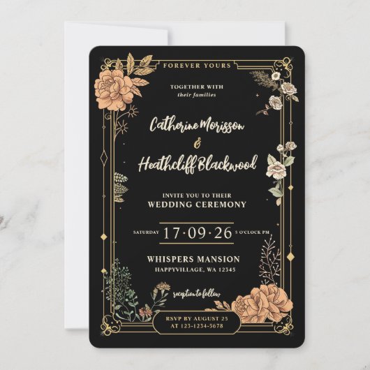 Bis der Tod uns Teil macht | Einladung zur Hochzei (Vorderseite)