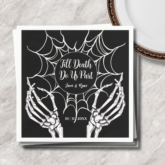 Bis der Tod uns Teil macht | Gothic Black HalloWed Serviette