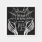 Bis der Tod uns Teil macht | Gothic Black HalloWed Serviette (Vorderseite)