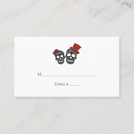 Bis der Tod uns Teil macht | Hochzeit Platzkarte (Vorderseite)