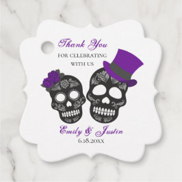 Bis der Tod uns Teil macht | Lila Hochzeit Geschenkanhänger