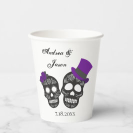 Bis der Tod uns Teil macht | Lila Hochzeit Pappbecher