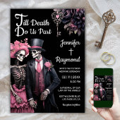 Bis der Tod uns Teil macht | Skeletts Gothic Weddi Einladung