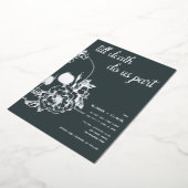 Bis der Tod uns Teil moderner Schädelhochzeit Folieneinladung (Gedreht)