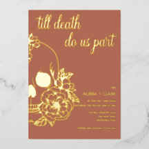 Bis der Tod uns Teil moderner Schädelhochzeit