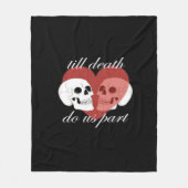 Bis der Tod uns Teil Schädel Zitat klassisch Fleecedecke (Vorderseite)