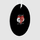 Bis der Tod uns Teil Schädel Zitat klassisch Ornament (Vorderseite)