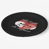 Bis der Tod uns Teil Schädel Zitat klassisch Pappteller (Schrägansicht)