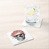 Bis der Tod uns Teil Schädelhochzeit macht Rechteckiger Pappuntersetzer (Vor Ort)