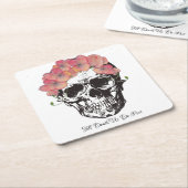 Bis der Tod uns Teil Schädelhochzeit macht Rechteckiger Pappuntersetzer (angewinkelt)