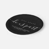 Bis der Tod uns Teil Schwarz und Weiß Pappteller (Schrägansicht)