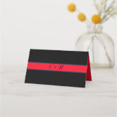 Bis der Tod uns Teil Skulls Red Black Wedding mach Platzkarte (Rückseite)