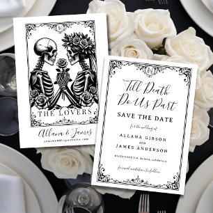 Bis der Tod uns Teil Tarot Hochzeit speichern das  Save The Date