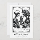 Bis der Tod uns Teil Tarot Hochzeit speichern das  Save The Date (Rückseite)
