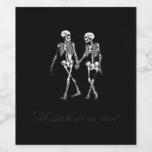 Bis der Tod uns zum klassischen Design des Grabmal Weinetikett (Einzelnes Label)