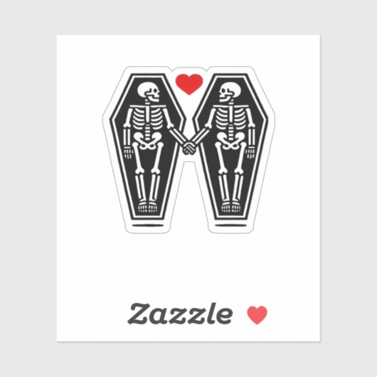 Bis der Tod uns zusammen tut - weiß kein Klassiker Aufkleber (Blatt)