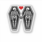 Bis der Tod uns zusammen tut - weiß kein Klassiker Aufkleber (Vorderseite)