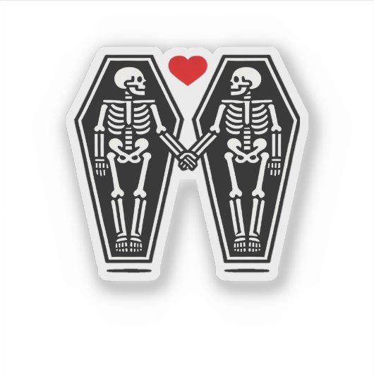 Bis der Tod uns zusammen tut - weiß kein Klassiker Aufkleber (Vorderseite)