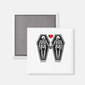 Bis der Tod uns zusammen tut - weiß kein Klassiker Magnet (Vorderseite/Rückseite)