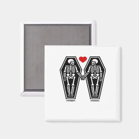 Bis der Tod uns zusammen tut - weiß kein Klassiker Magnet (Vorderseite/Rückseite)