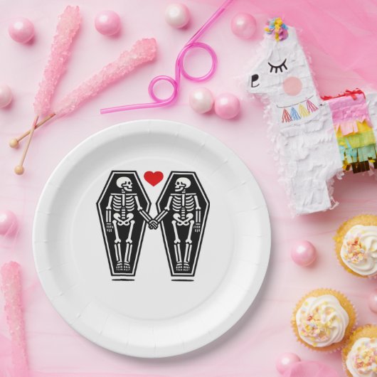 Bis der Tod uns zusammen tut - weiß kein Klassiker Pappteller (Party)