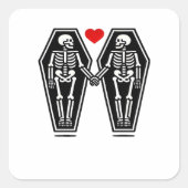 Bis der Tod uns zusammen tut - weiß kein Klassiker Quadratischer Aufkleber (Vorderseite)