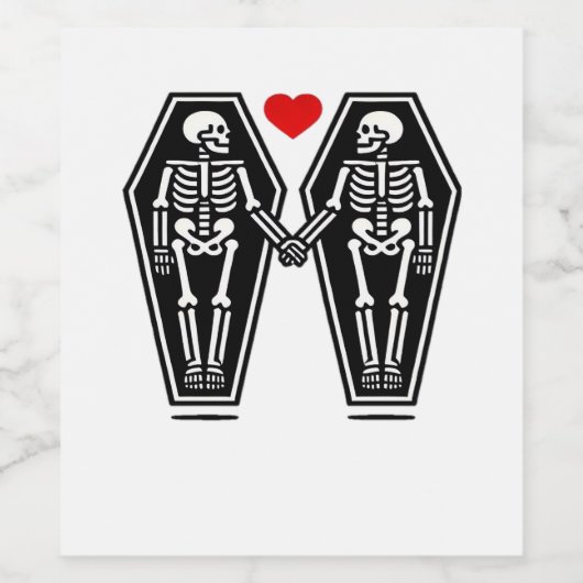 Bis der Tod uns zusammen tut - weiß kein Klassiker Weinetikett (Einzelnes Label)