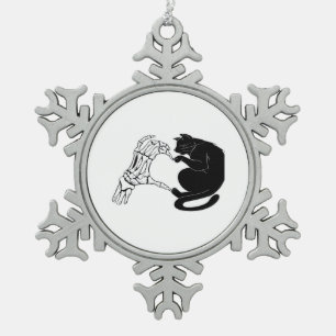 Bis die Katzen sterben, sind wir Teil Classic Schneeflocken Zinn-Ornament