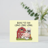 Bis die Kühe kommen Zuhause Postkarte (Stehend Vorderseite)