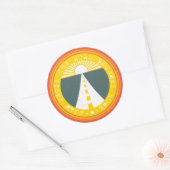 bis die Straße Zuhause Classic Round sti wird Runder Aufkleber (Umschlag)