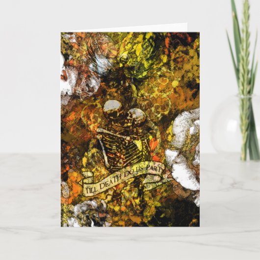 Bis die Todeskarte in Gold mit dem Gedicht-Ausschn Karte (Vorderseite)