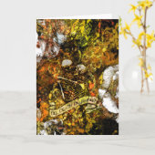 Bis die Todeskarte in Gold mit dem Gedicht-Ausschn Karte (Gelbe Blume)