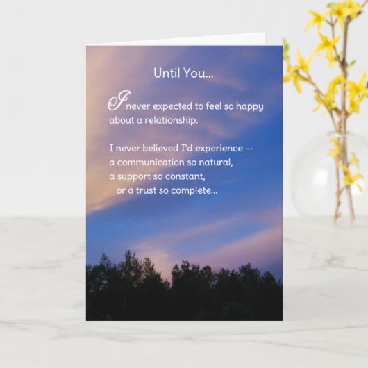 Bis du... Romance Karte (Gelbe Blume)