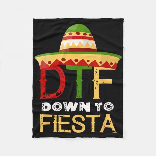 Bis Fiesta dtf Mexikanisches Mexiko Cinco de Mayo Fleecedecke (Vorderseite)
