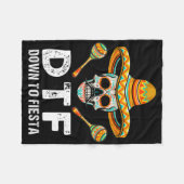Bis Fiesta Funny Mexiko Party Skull Funny Cin Fleecedecke (Vorderseite (Horizontal))