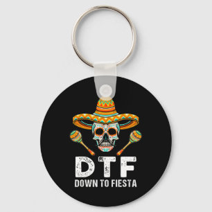 Bis Fiesta Funny Mexiko Party Skull Funny Cin Schlüsselanhänger