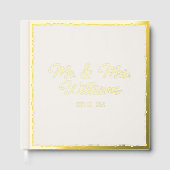 Bis für immer Mr. Mrs. | Luxe Gold Edge Ecru Weddi Gästebuch (Vorderseite)