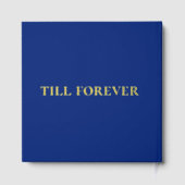Bis für immer Mr. Mrs. | Luxe Gold Royal Blue Wedd Gästebuch (Rückseite)