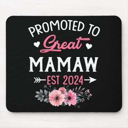 bis Great Mamaw Est 2024 Blume Mousepad (Vorne)