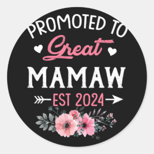 bis Great Mamaw Est 2024 Blume Runder Aufkleber