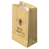 BIS HAPPY YELLOW TOTE BAG MIT QUEEN BEE KLEINE GESCHENKTÜTE (Vorderseite Schrägansicht)